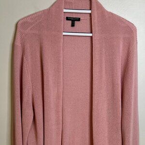 Eileen Fisher Pink Cotton/Viscose/silk Lightweight Open cardigan Sweater 1X